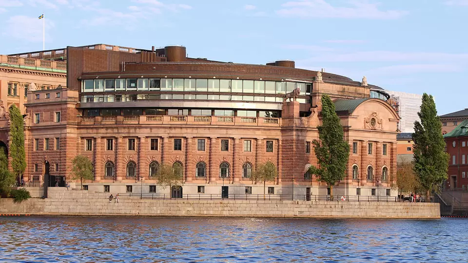 Bild på Sveriges riksdagshus